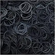 Stretchy rubber bands, Heavy duty elastic bands, 100pcs Diameter 19mm-43mm Black High Elastic Rubber Bands Supplies Stretchable(19x1.5mm)