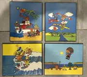 Mr Men Roger Hargreaves Vintage RARE Retro Wall Art Print Set SEALED 70s/80s