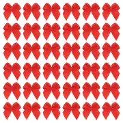 50Pcs 1" Mini Satin Ribbon Bows for DIY Craft Party Decoration Red