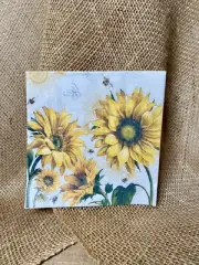 L-033 Sunflowers napkin for decoupage craft