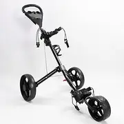 Golf Bag Trolley Push Cart Folding Scorecard Foot Break with Cup Holder