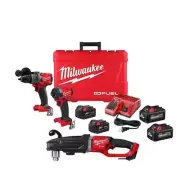 Milwaukee Hammer Drill, Right Angle Drill, Impact Driver Combo Kit 18V Cordless