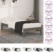 Bed Frame without Mattress Bed Base Mattress Foundation Solid Wood Pine vidaXL