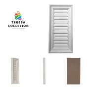12"W x 24"H x 1 1/4"P, Vertical Gable Vent Louver, Non-Functional
