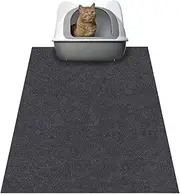 71 x 91CM Original Cat Litter Mat, Traps Litter & Mess from Box, Soft on Kitty Paws, Protects Floors, Urine-Proof, Absorbent, Waterproof 。