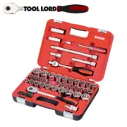 Sidchrome 61 Piece Portable 1/2" Drive Metric & AF Imperial Socket Set SCMT10801