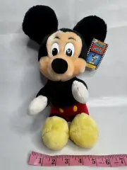 Vintage Mickey Mouse Disneyland at Disney World Hugging Plush With Tags