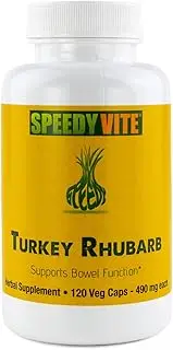 SpeedyVite® Turkey Rhubarb Formula - Supports Bowel Function* - Cascara Sagrada, Senna, Psyllium, Aloe Vera, Slippery Elm and Cayenne (1x 100 Veg Caps)