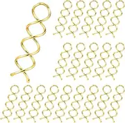 Molain 20 Pcs Spiral Hair Pins, Spiral Twist Hair Pins Spin Pins for Hair, Alloy Spirals Bobby Pins, Hair Bun Maker Bun Twist Spirals Hair Pin with Non-scratch Rounded Tips for Women(Gold)