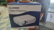 Clokowe M8 White Corded Electric Remote Control LED Mini Video Projector Used
