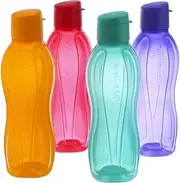 Tupperware Aquasafe Flip Top Bottle 500Ml Each, Set Of 4