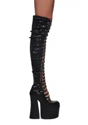 [Widow] Thigh High Hardcore Dazzle Platform Boots