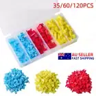 120/60PCS 90° Insulated Flag Terminal Spade Wire Connectors Crimp On Right Angle