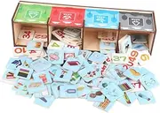 KOMBIUDA 1 Set Garbage Sorting Trash Cans Trash Bin Garbage Can Early Educational Garbage Sorting Garbage Classify Plaything Garbage Sorter Educational Plaything Wooden