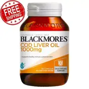 Blackmores Cod Liver Oil 1000mg Supports Healthy Immune System 80 Capsules