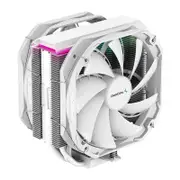 DeepCool AS500 PLUS White CPU Cooler Single Tower, Five Heat Pipe Design High Fin Density, Double PWM Fans, Slim Profile, LGA2066/2011-v3/2011/1700/12 R-AS500-WHNLMP-G