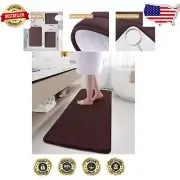 Plush Non-Slip Memory Foam Bath Rug 59” x 24” - Quick-Drying & Stain Resistant