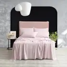 Ddecor Home King Single Microfiber Bed Sheet w/ Pillowcase Set VNT Washed Lilac