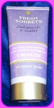 Victoria's Secret ICED PEACH & VIOLET Fresh Sorbets 2 - 1 BODY WASH & SCRUB NEW!