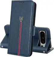 Google Pixel 8 Pro Case, Magnetic Leather Card Slot Mobile Phone Case, Foldable Wallet Case Google Pixel 8 Pro Protective Case, Flip TPU Bumper Silicone Book Cover, Shockproof Case for Google Pixel 8 Pro, Blue