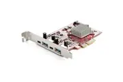 StarTech.com USB Adapter - PCI Express x4 - Plug-in Card - Red - UASP Support - 4 Total USB Port(s) - PC, Linux, Mac