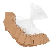 Price Tags with String Attached, 100Pcs Kraft Gift Jewelry Tag, 0.98 x 0.59 Inch