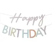NEW Ginger Ray Mix It Up Banner Pastel Happy Birthday By Spotlight