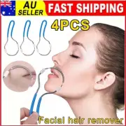 4pcs Face Facial Epilator Hair Spring Remover Stick Removal Threading Tool AU