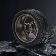 4× Aluminum Wheels Rim Tires 12mm Hex,For 1:10 RC On Road Drift Racing Car