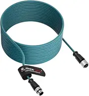 M12 A-Code 8 Pin Male to 8 Pin Female Cat6a High-Flex Shielded Sensor Actuator Cable for Cognex Industrial Camera 49ft, Green