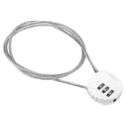 Small Combination Lock 31.4 Inch, 1 Pack 3 Digit Padlock for Gym Locker, White