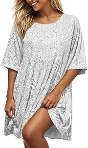 [MAYSTEPPE] Sparkly Glitter Dress, Sequin Babydoll Summer Dress Short Flowy Tiered Tunic Dress for Women Party Club Night