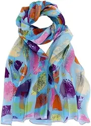 Women's Mulberry Silk Scarves Long Satin Lightweight Scarf Fashion Printing Process,C,50 * 170CM