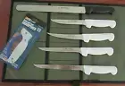 DEXTER RUSSELL 7 PCE FISHERMANS KNIFE PACKAGE BOAT SET WITH AUSSIE CANVAS WRAP