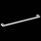 Bathroom 800mm Soft Rounded Square Single Towel Rail Brass Chrome Wall Mounted