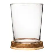 Tempa Harvey Clear 2915ml Glass Container Ice Bucket Barware w/ Wooden Base