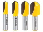round Nose Core Box Router Bit Set 4 Bit 1/2-Inch Shank 14461