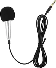 Generic Mini Metal Phone Microphone Practical Condenser Mic for Live Streaming Karaoke Elegant Design High Fidelity Accessory for Mobile Devices