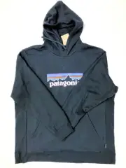 Patagonia Mens P 6 Logo Uprisal Hoody Black, Size XX Large