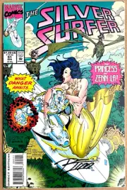 SILVER SURFER #91, VF/NM RON LIM SIGNED 1ST WARLORD & NORRIN KONN