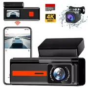4K+1080P Dash Cam Front and Rear,Car Camera with App Control,Built-In Wifi for F