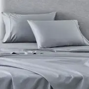 Sheridan Tencel&trade; Lyocell Fibre & Cotton Sheet Set in Ash Blue Material: Cotton/Tencel/Lyocell @Sheridan Rewards