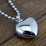 New Heart-shape Titanium Steel Waterproof Pill Box Case Bottle Necklace Pendant