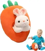 Carrot Bunny Plush | Cute Soft Carrot Plush,Comfort Animal Toy Dolls for Kids Teens Toddler Boys Family Birthday Sleep Nursery Party