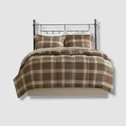 Woolrich Brown Lumberjack Down Alternative Comforter Mini Set Full/ Queen