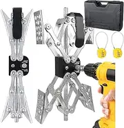 Maxchock X-Shaped RV Stabilizer Wheel Chock (Allow Drill Adjust) Dual Axel RV Travel Trailer Camper Tire While Camping -2 Pack