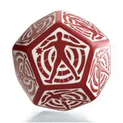D12 Hit Location Dice Red And White