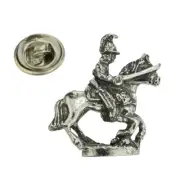 Waterloo Cavalry Rider Pewter Lapel Pin Badge XWTP021