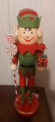 Elf Nutcracker Santa's Elf Shelf Red Green Stocking Cap Hat Outfit
