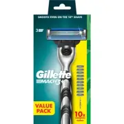 Gillette Mach3 Value Pack | Handle + 10 Cartridges
